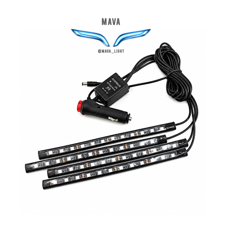 چراغ اتمسفر لایت خودرو 8 رنگ | لامپ Ambient Light ماشین موزیکال