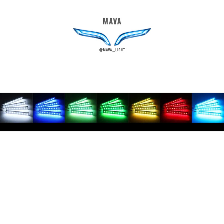 چراغ اتمسفر لایت خودرو 8 رنگ | لامپ Ambient Light ماشین موزیکال